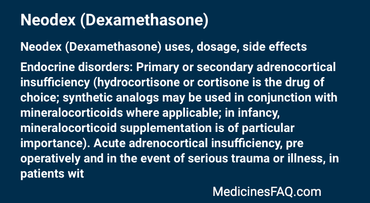 Neodex (Dexamethasone)