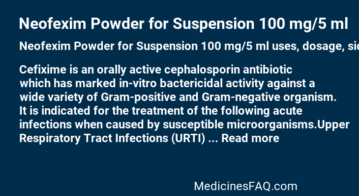 Neofexim Powder for Suspension 100 mg/5 ml