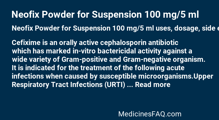 Neofix Powder for Suspension 100 mg/5 ml