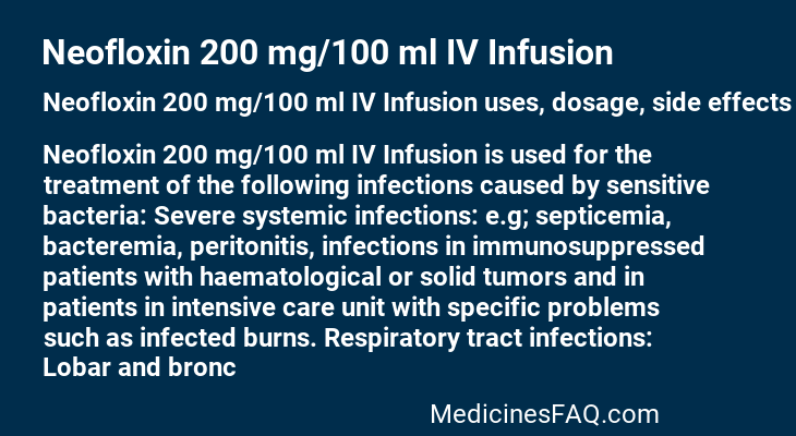 Neofloxin 200 mg/100 ml IV Infusion