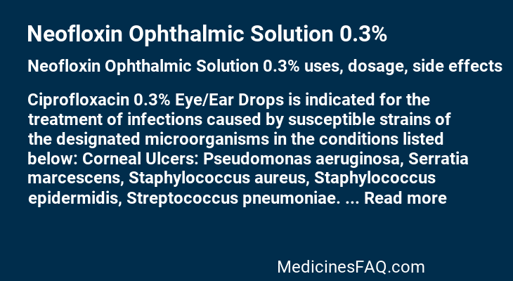 Neofloxin Ophthalmic Solution 0.3%