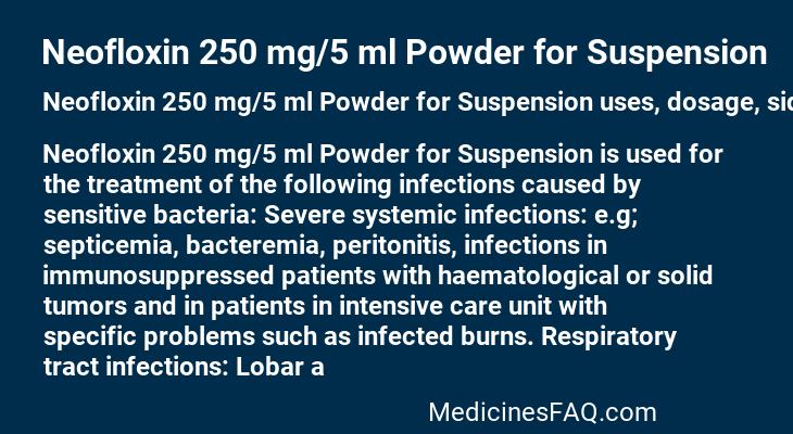 Neofloxin 250 mg/5 ml Powder for Suspension