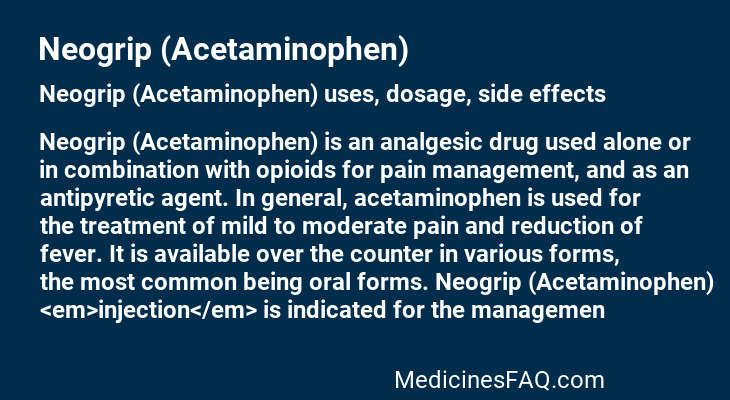 Neogrip (Acetaminophen)