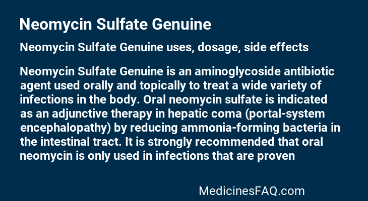Neomycin Sulfate Genuine