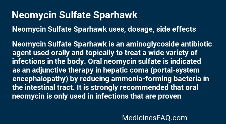Neomycin Sulfate Sparhawk