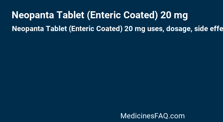 Neopanta Tablet (Enteric Coated) 20 mg