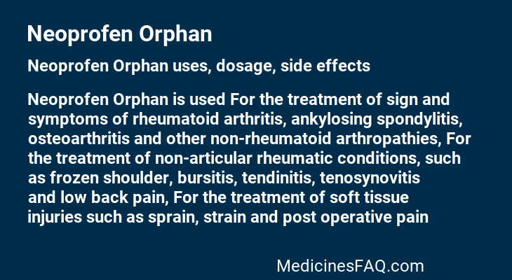 Neoprofen Orphan
