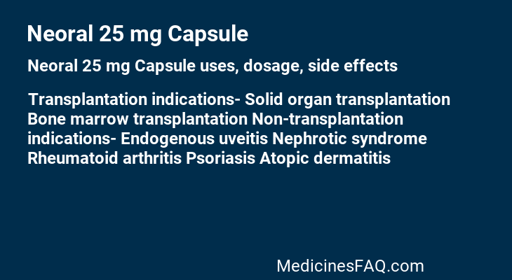 Neoral 25 mg Capsule