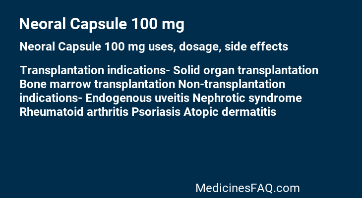 Neoral Capsule 100 mg