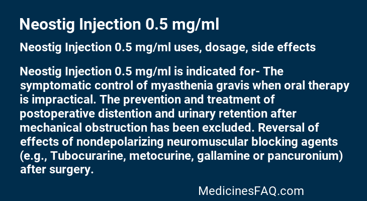 Neostig Injection 0.5 mg/ml