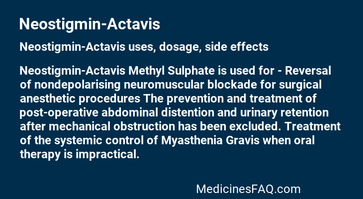 Neostigmin-Actavis