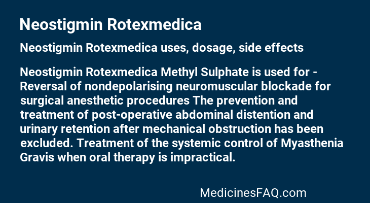 Neostigmin Rotexmedica