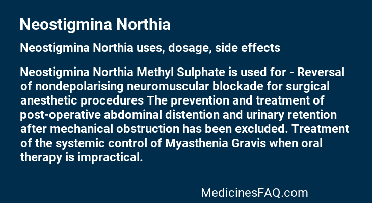 Neostigmina Northia