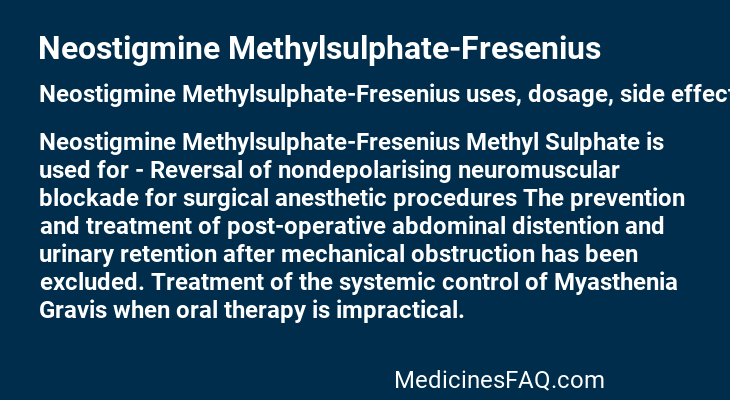 Neostigmine Methylsulphate-Fresenius