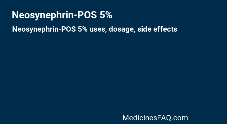 Neosynephrin-POS 5%