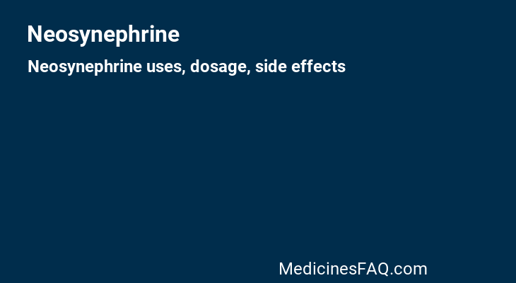 Neosynephrine