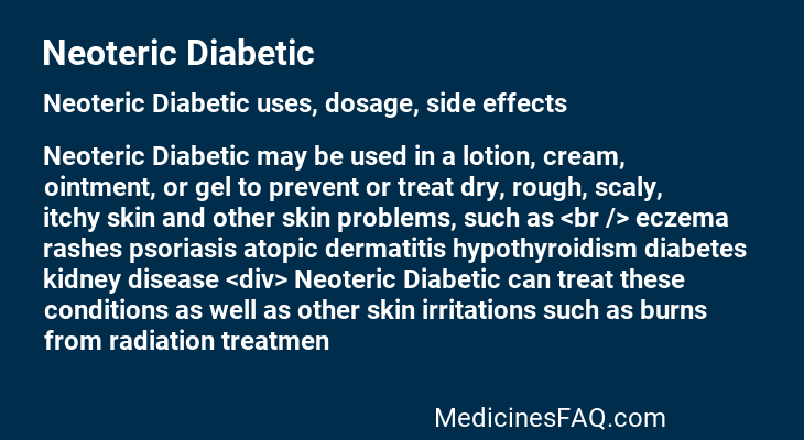 Neoteric Diabetic