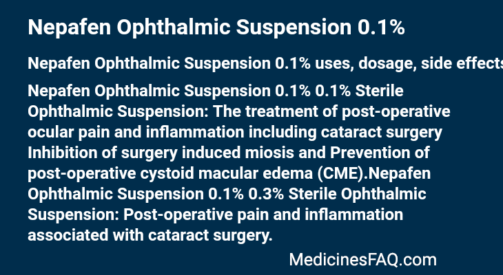 Nepafen Ophthalmic Suspension 0.1%