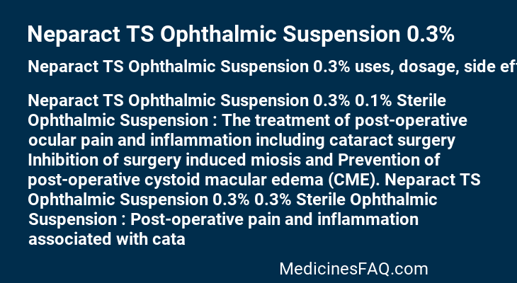 Neparact TS Ophthalmic Suspension 0.3%