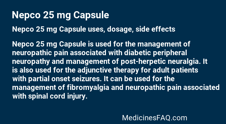 Nepco 25 mg Capsule