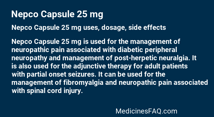 Nepco Capsule 25 mg