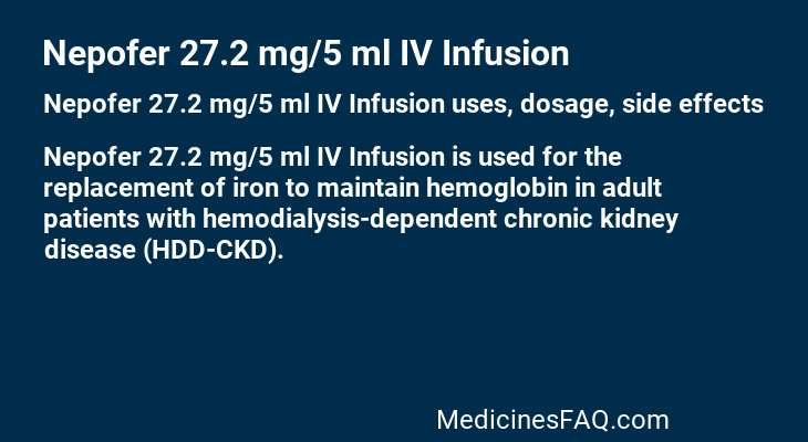 Nepofer 27.2 mg/5 ml IV Infusion