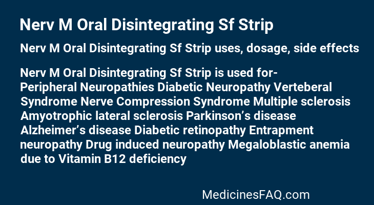 Nerv M Oral Disintegrating Sf Strip