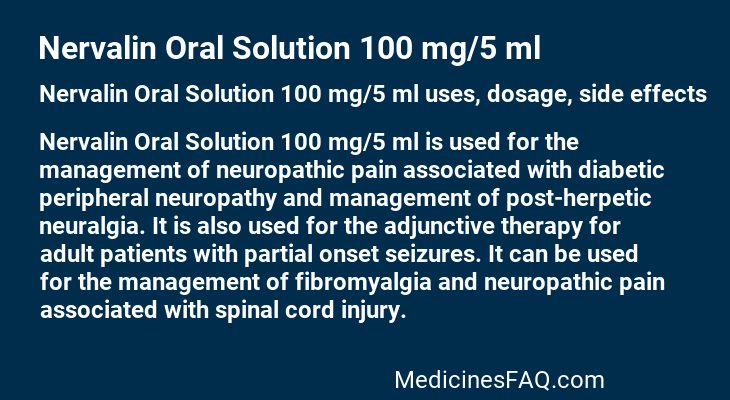 Nervalin Oral Solution 100 mg/5 ml