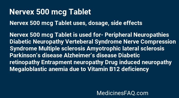 Nervex 500 mcg Tablet