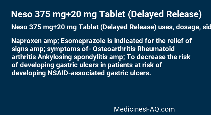 Neso 375 mg+20 mg Tablet (Delayed Release)