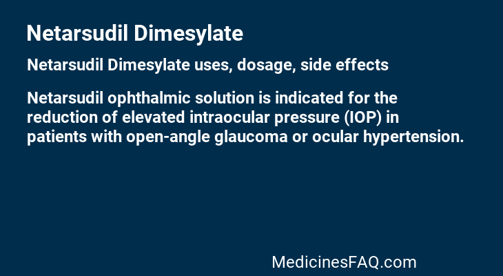 Netarsudil Dimesylate