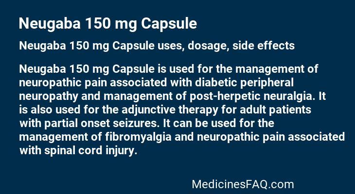 Neugaba 150 mg Capsule