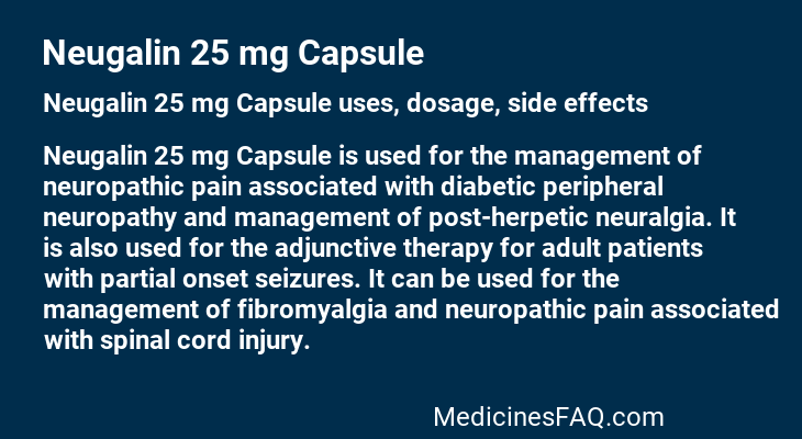 Neugalin 25 mg Capsule