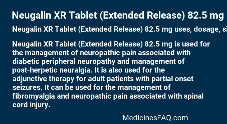 Neugalin XR Tablet (Extended Release) 82.5 mg