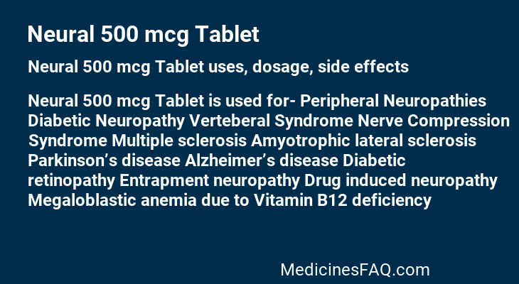 Neural 500 mcg Tablet