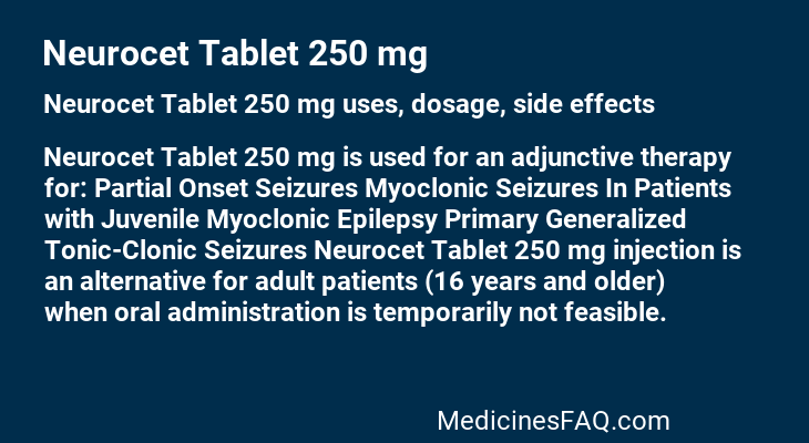 Neurocet Tablet 250 mg