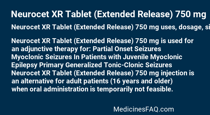 Neurocet XR Tablet (Extended Release) 750 mg