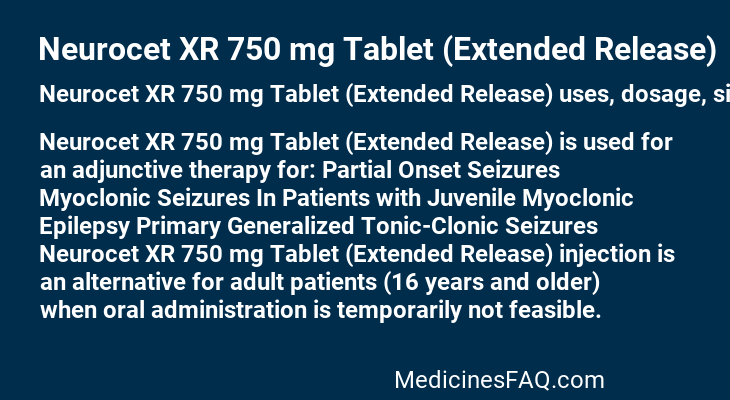 Neurocet XR 750 mg Tablet (Extended Release)