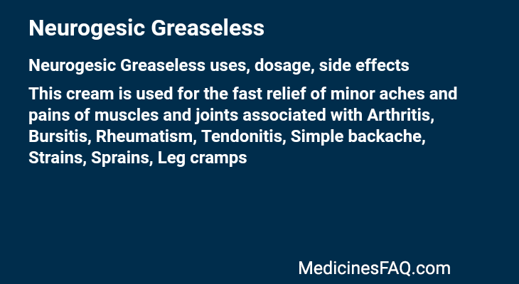 Neurogesic Greaseless