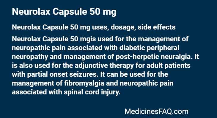 Neurolax Capsule 50 mg