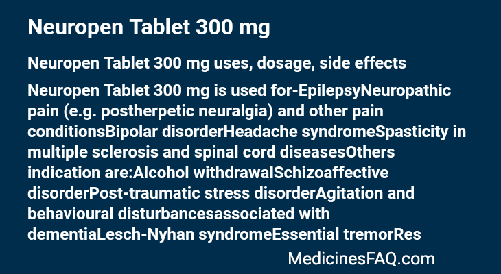 Neuropen Tablet 300 mg