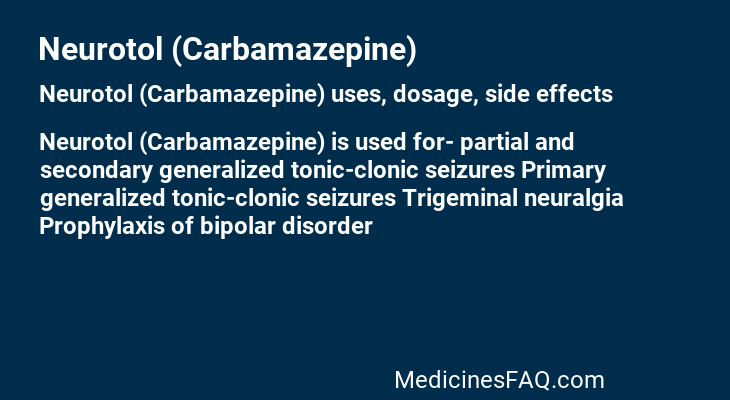 Neurotol (Carbamazepine)