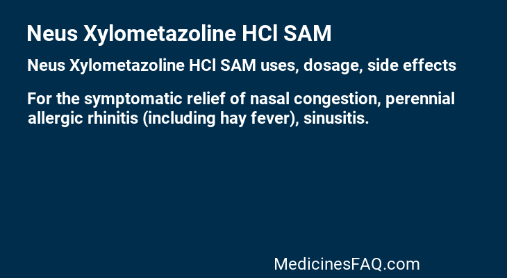 Neus Xylometazoline HCl SAM