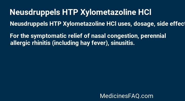 Neusdruppels HTP Xylometazoline HCl