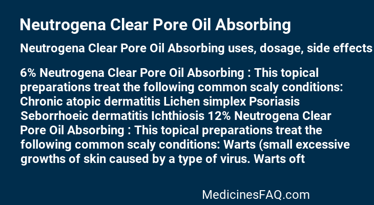 Neutrogena Clear Pore Oil Absorbing