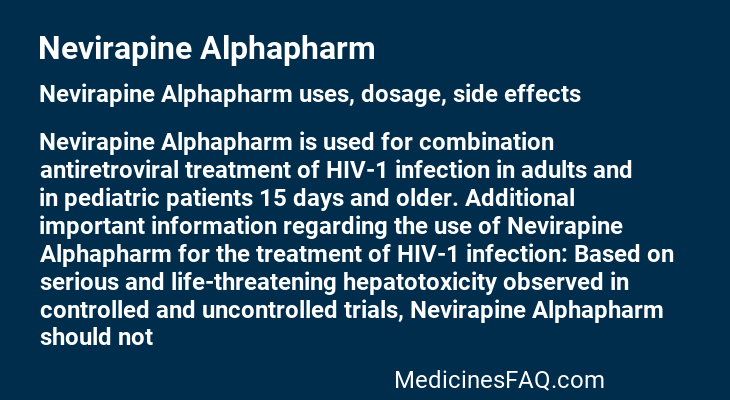 Nevirapine Alphapharm