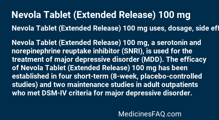 Nevola Tablet (Extended Release) 100 mg