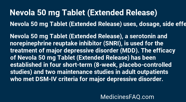 Nevola 50 mg Tablet (Extended Release)