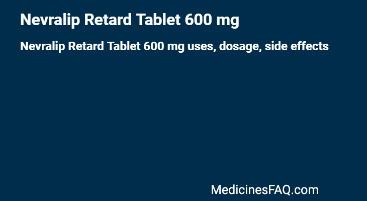 Nevralip Retard Tablet 600 mg