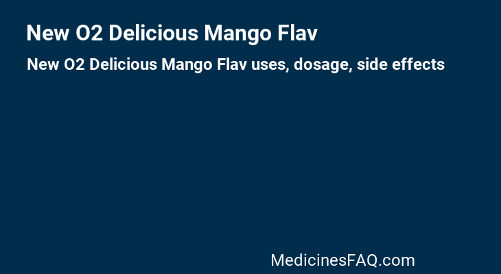 New O2 Delicious Mango Flav